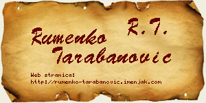 Rumenko Tarabanović vizit kartica